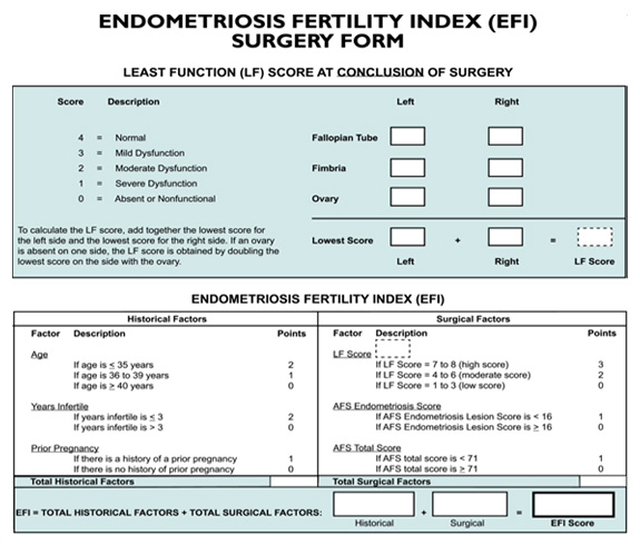 Endometriose - Fertilitäts-Index